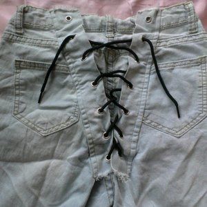 Laced Up Not So Skinny Jeans